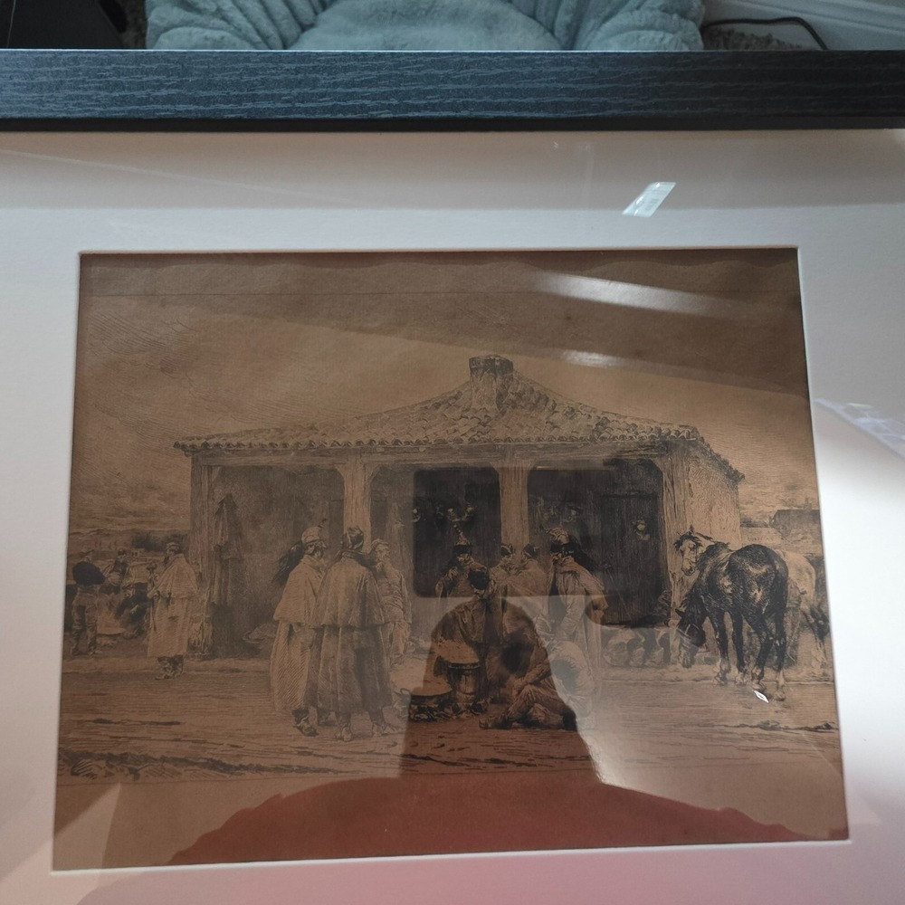 Alfred Cadart Antique Etching – Group of Soldiers – Modern Frame – 19th C. Art - Picture 4 of 4